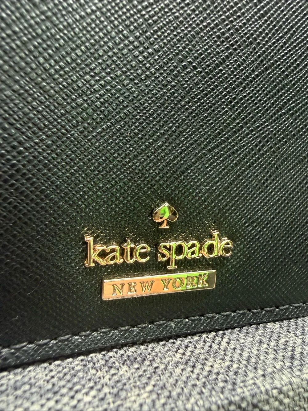 Kate Spade- Cameron Street Saffiano Leather Passport/Wallet Holder Black